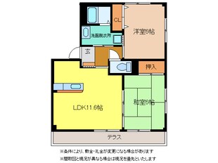 フレスコマンションⅢ　Ｂ棟の物件間取画像